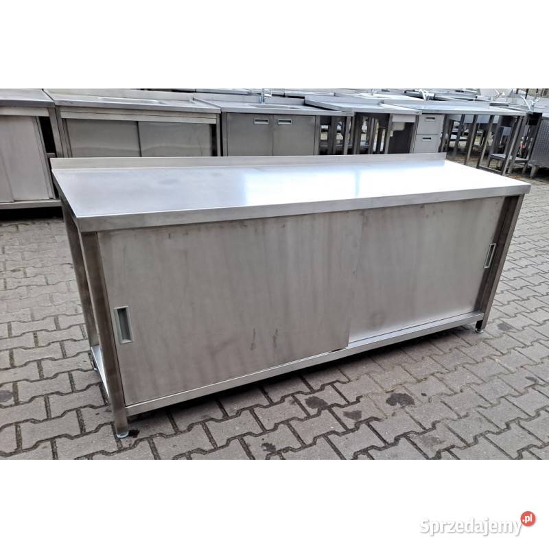 STÓŁ GASTRO Z SZAFKĄ DRZWI SUWANE 2006085 M486 Nowe Skalmierzyce