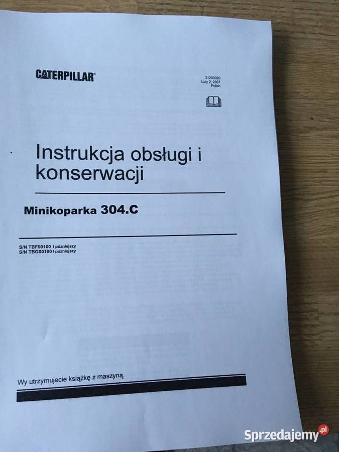 dtr instrukcja obsługi caterpillar 304C i inne zachodniopomorskie Szczecin