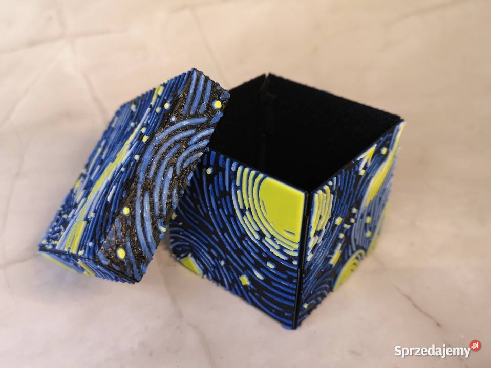 Dekoracyjne pudełko z nadrukiem 3D geometryczny Rękodzieło Kielce