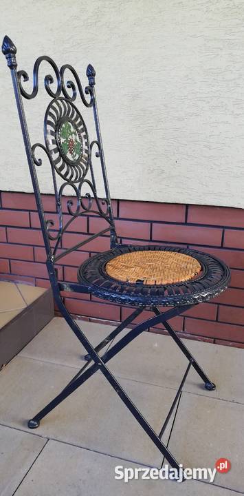 Krzesło stylowe z metaloplastyki składane Garwolin