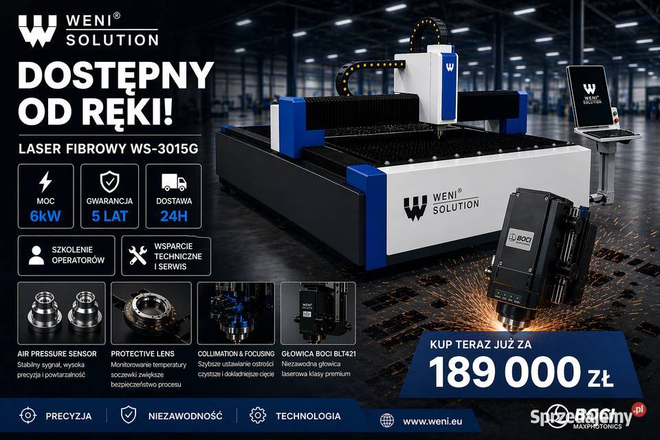 Fiber Laser Wycinarka Laserowa CNC 3015G Weni