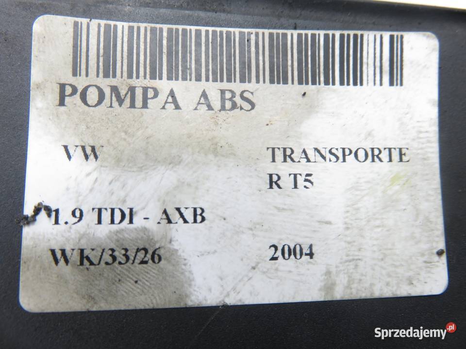 POMPA ABS VW TRANSPORTER T5 7H0614111G