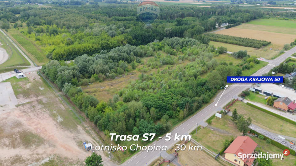 Grunt pod usługi magazyny produkcję MOTORYZACJA Sprzedaż Słomczyn sprzedam