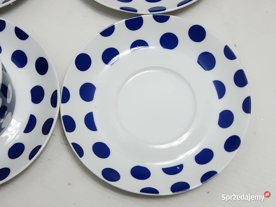 Zestaw Porcelanowy W Grochy Wellco Krefeld Biłgoraj