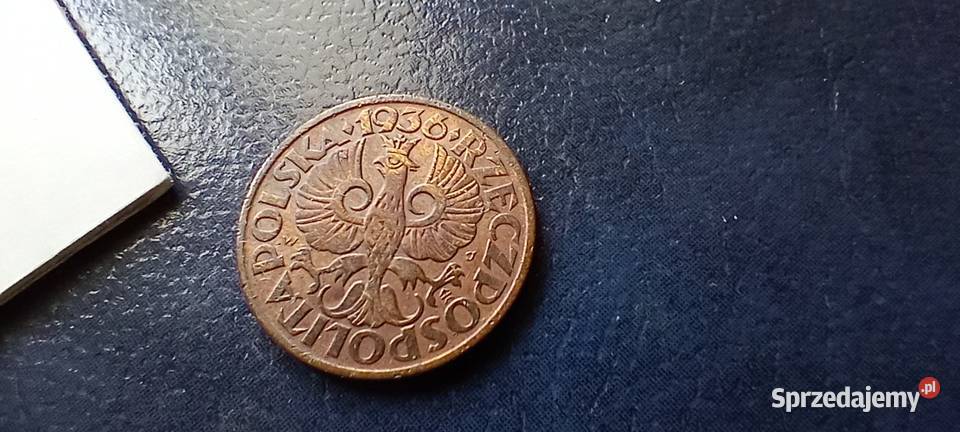 Stare monety 2 grosze 1936 2RP Polska piękna podkarpackie Lesko