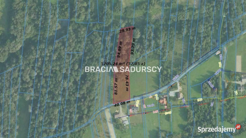 sprzedaży działki 5700m2 Siepraw