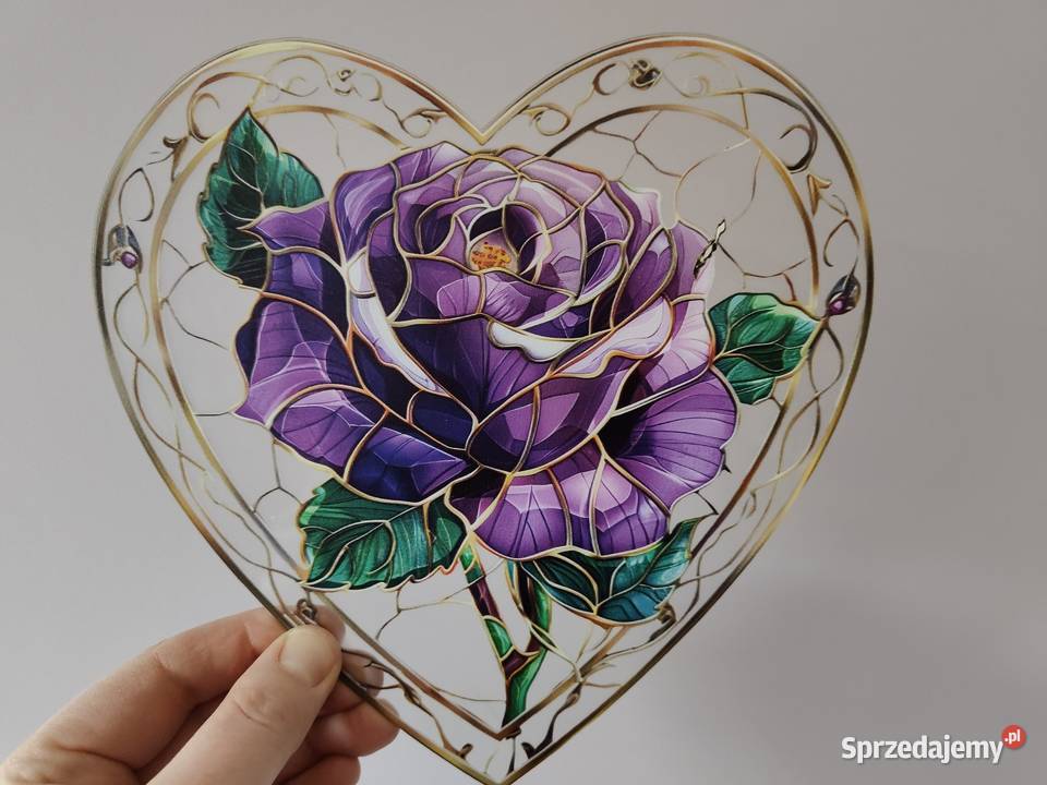 Nowy witraż witrażyk dekoracja okienna łapacz Płock