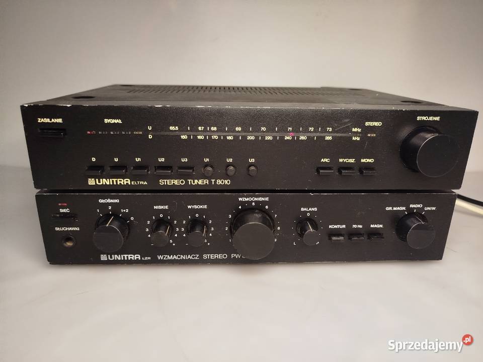 Wzmacniacz UNITRA PW80 i Tuner T8010 Zgierz