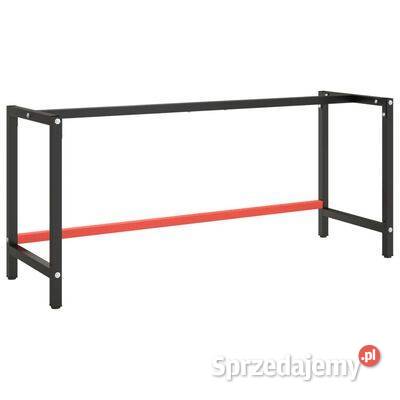 vidaXL Rama do stołu roboczego czerwonoczarna Warszawa