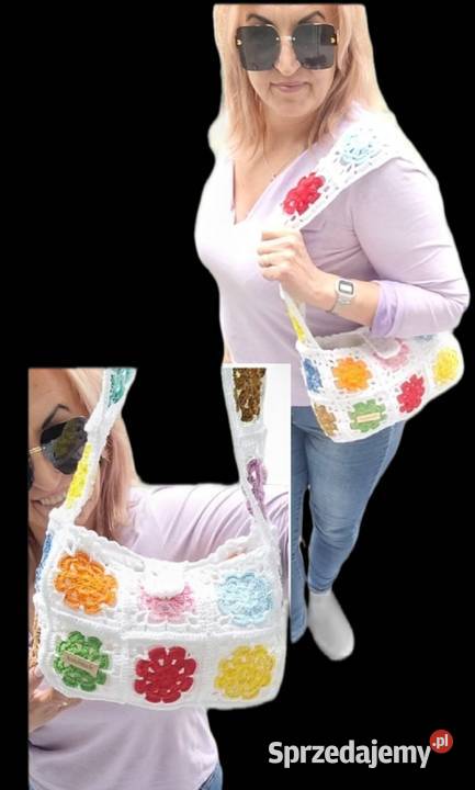 Torebka letnia plażowa ręcznie wykonana Krzywaczka