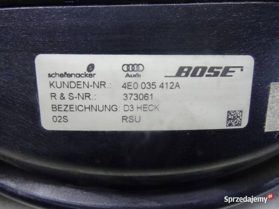 AUDI A8 D3 0307 GLOSNIK BOSE SUBOFER 4E0035412A Przemęt