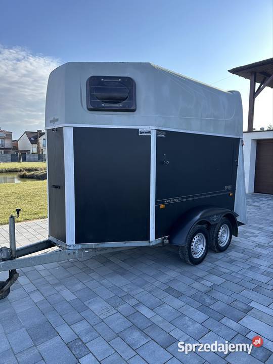 Przyczepa do przewozu 2 koni zwierząt dmc 1300 Do przewozu koni śląskie Mokra