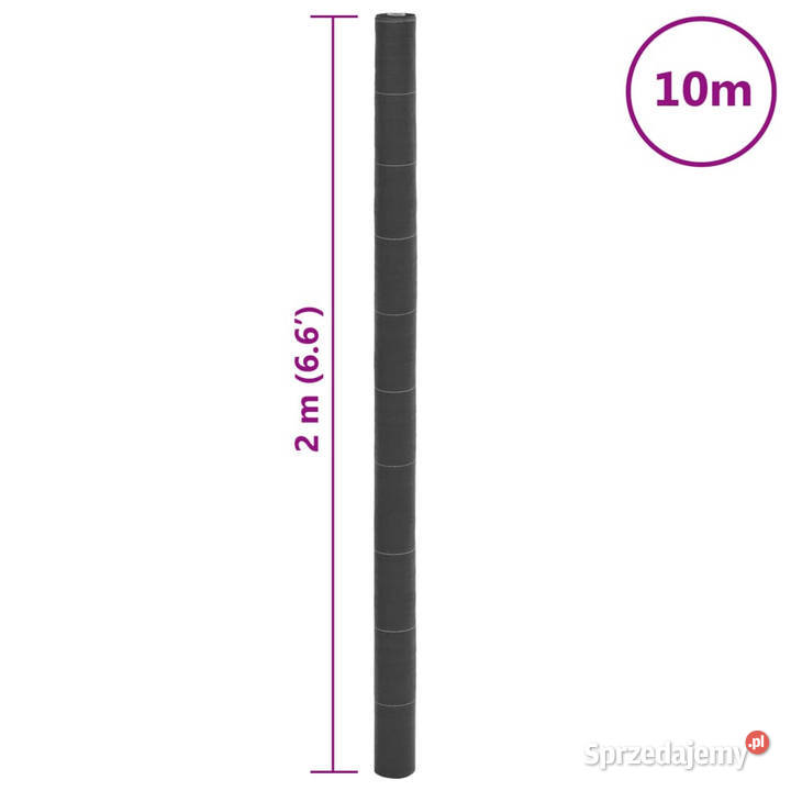 Agrowłóknina antychwastowa czarna 2x10 m PP Warszawa