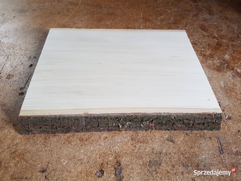 Deska lipowa z korą 30x225x25 rzeźba ikony Łódź