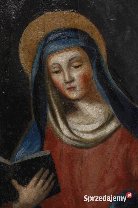 Obraz Madonna w oczekiwaniu olej XIX w Malarstwo Poznań sprzedam