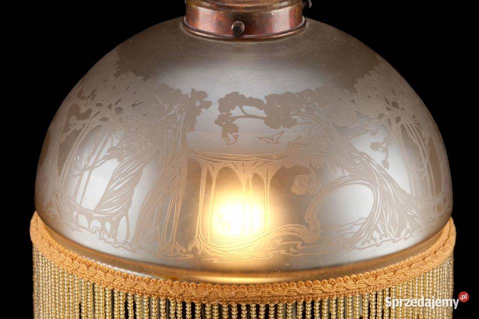 Lampa stołowa Secesja ok1920r Bogucin