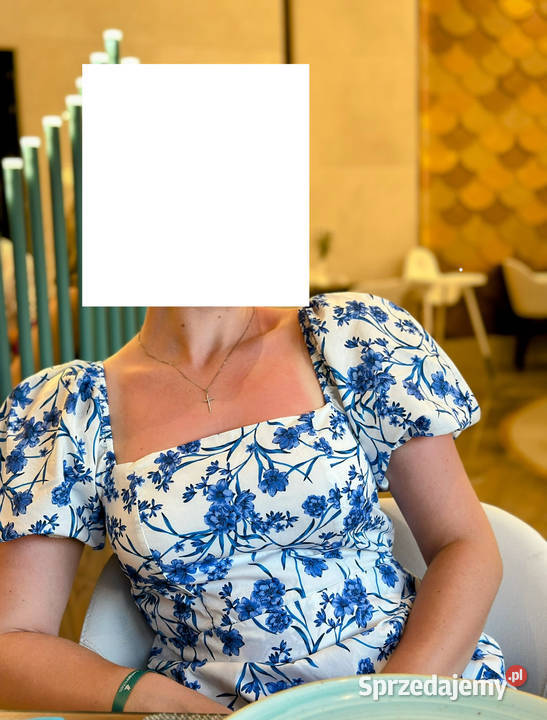 Letnia sukienka MNG rozmiar SXS kwiatowy wzór biały mazowieckie Warszawa sprzedam