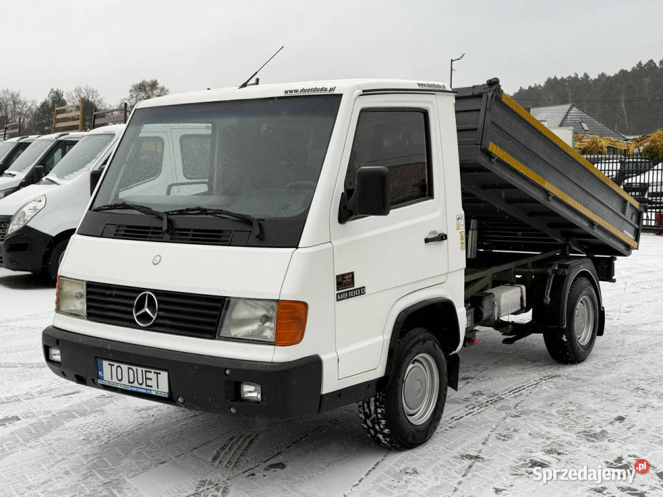 Mercedes MB 100 d 30 88 Wywrotka Kiper 1100 ład Rok produkcji 1995 Widełki