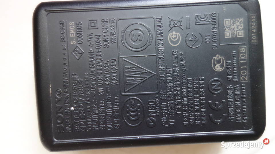 Orginalna Ładowarka SONY BCCSGD