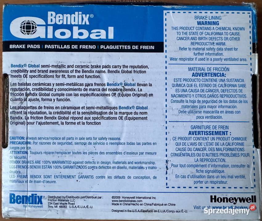 Klocki hamulcowe Honda Odyssey 2003 r Ceramiczne Warszawa