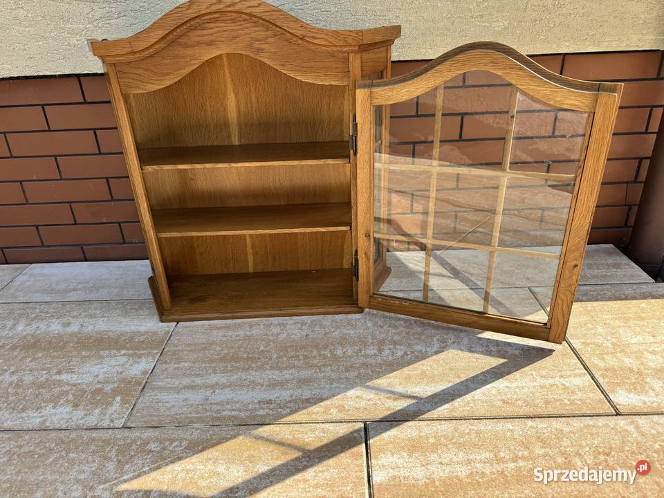 Witryna stylowa wisząca na ścianę półki szafka Sulbiny