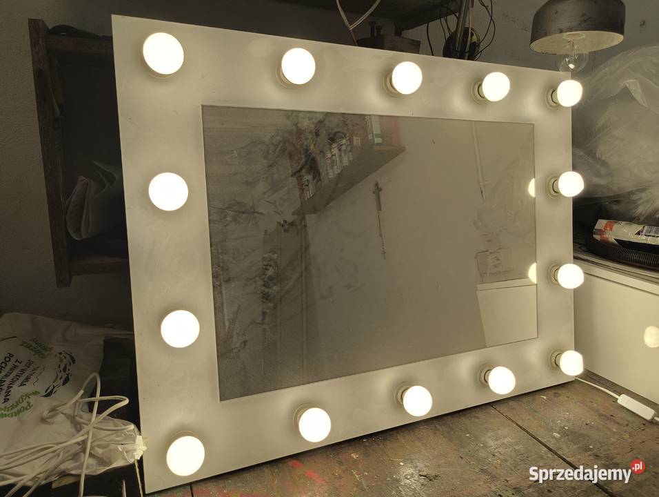 Lustro HOLLYWOOD LED 9075 BIAŁE 14 żarówek Będzin