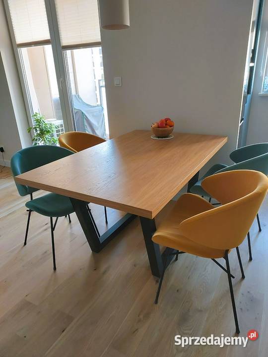 Stół industrialny fornir dębowy 75cm Stoły mazowieckie Warszawa