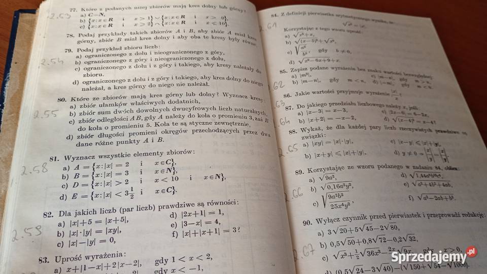 Zbiór zadań z algebry klasy I i II 1 2 liceum Podręczniki pomorskie Gdańsk sprzedam
