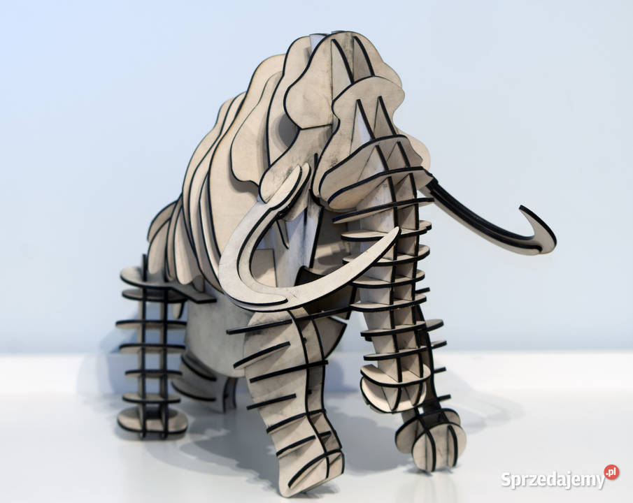 Puzzle 3D Mamut Zabawka Składanka z drewna łódzkie Łódź