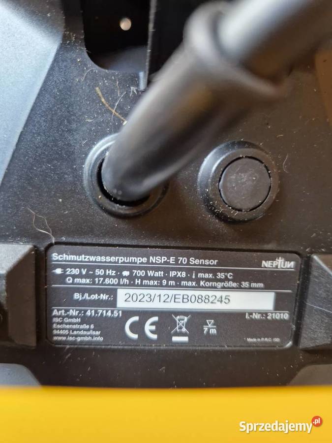 Pompa zanurzeniowa Neptun NSPE 70 sensor 700W Głogowa