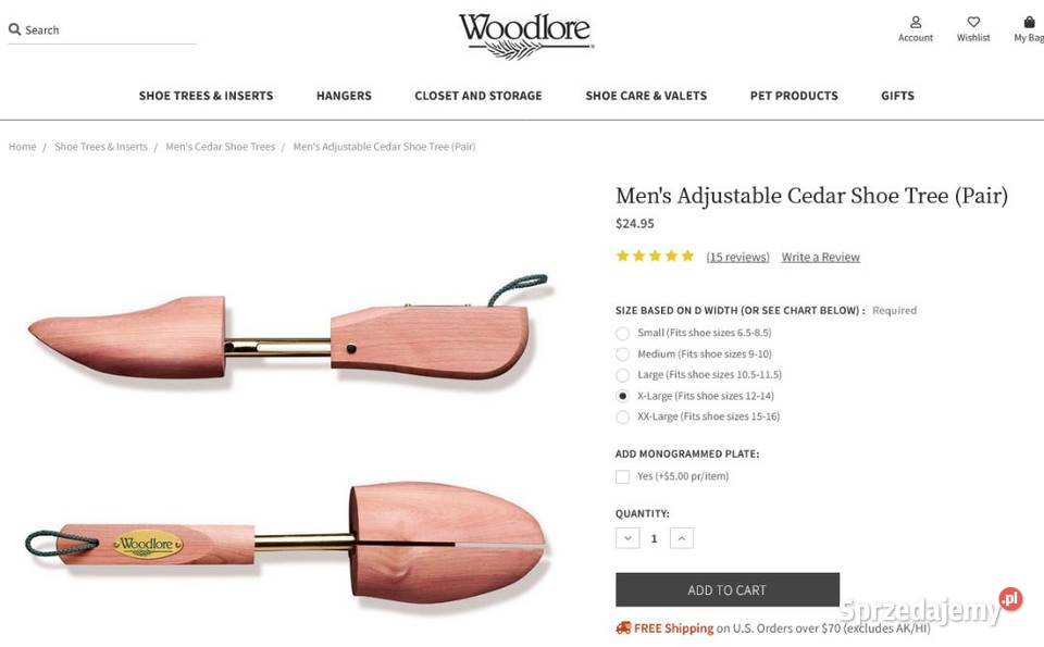 Regulowane prawidła do butów męskich Woodlores Warszawa