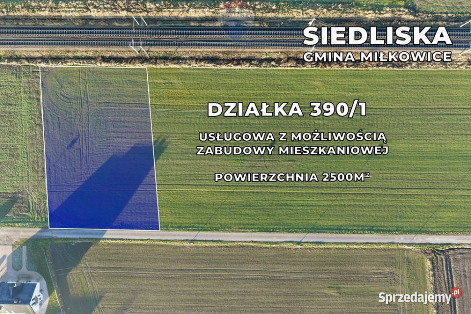 Działka 2500 m możliwość zabudowy mieszkaniowej Siedliska