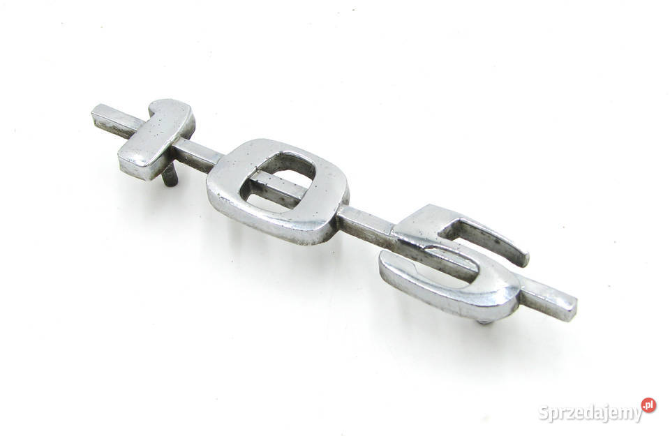 Chromowany emblemat Syrena 105 PRL metalowy PRL Cielądz