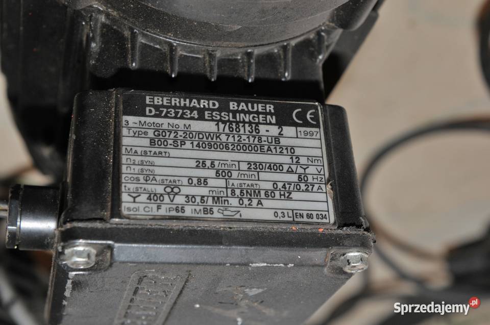Motoreduktor z hamulcem 055kW Bauer Kraków