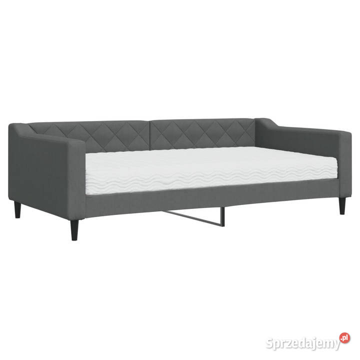 Sofa z materacem do spania ciemnoszara tkanina mazowieckie Warszawa