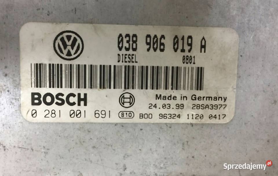 STEROWNIK SILNIKA VW PASSAT B5 AUDI A4 B5 19 TDI