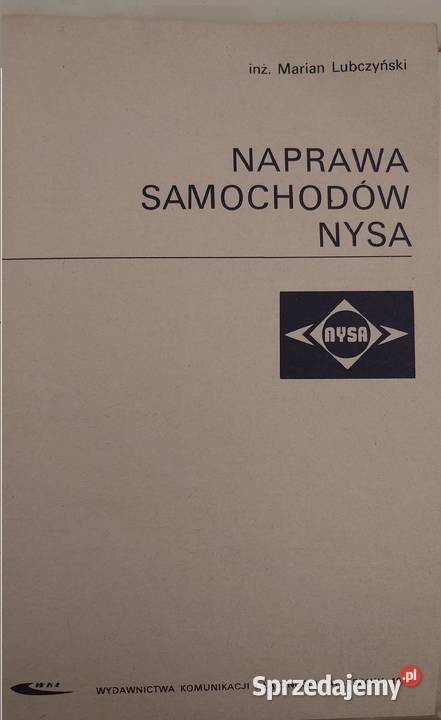 Książka Naprawa Samochodów Nysa MLubczyński 1983 Pozostałe wielkopolskie Poznań sprzedam