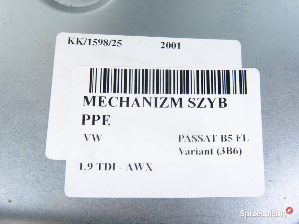 PODNOŚNIK SZYBY PRAWY PRZEDNI VW PASSAT B5 małopolskie