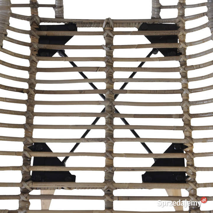 Krzesła stołowe 6 brązowe naturalny rattan Warszawa