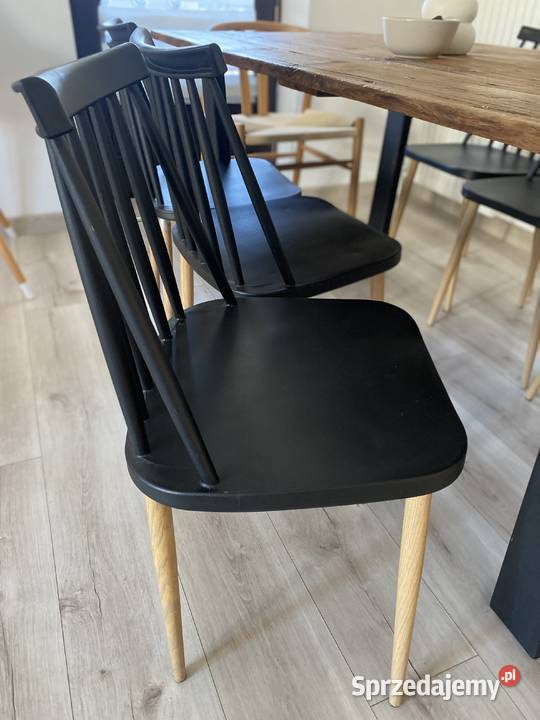 Krzesła czarne patyczak jak nowe mało używane