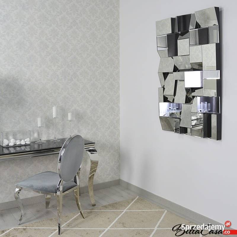 Nowoczesne lustro glamour dekoracyjne wiszące do Warszawa