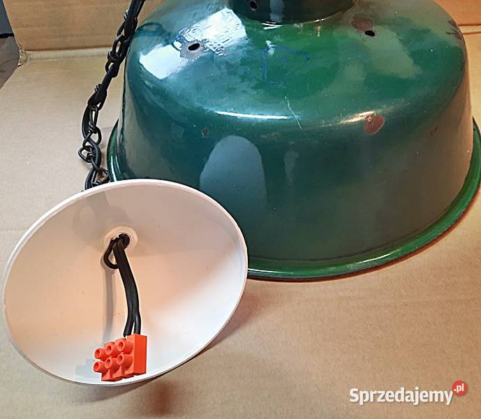 Lampa industrialna wisząca emaliowany klosz E 27 Ostrów Wielkopolski