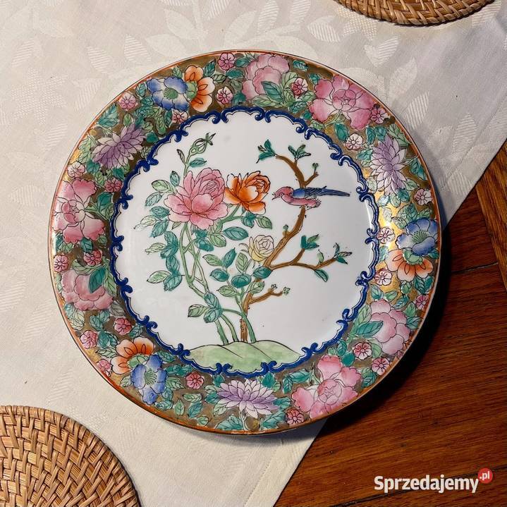 Ręcznie malowany talerz z porcelany Chiny Myszków