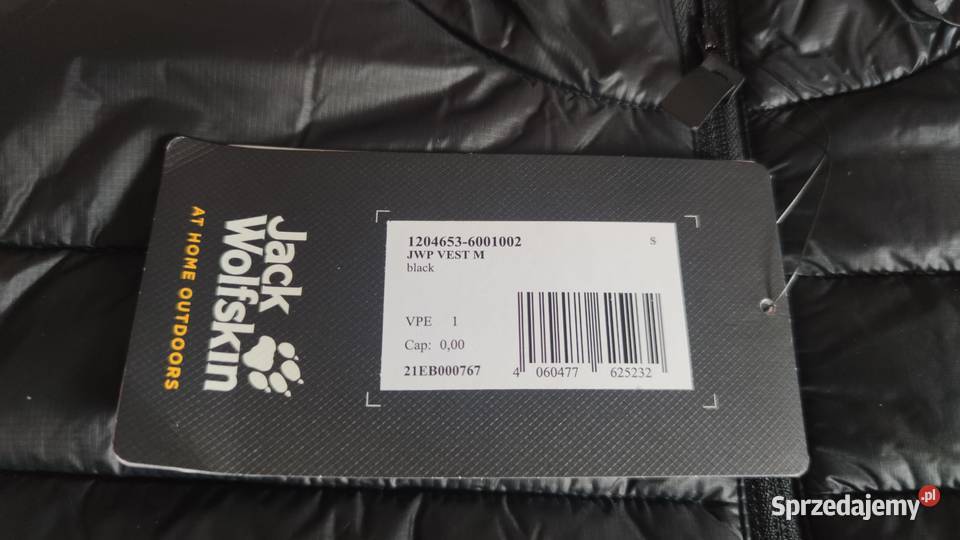 Kamizelka JACK WOLFSKIN BLACK JWP VEST S Jadowniki sprzedam