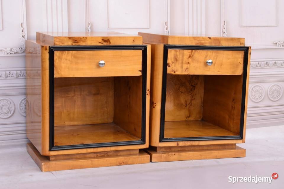 Dwa Nakastliki Stoliki Szafki Nocne Art Deco Kraków