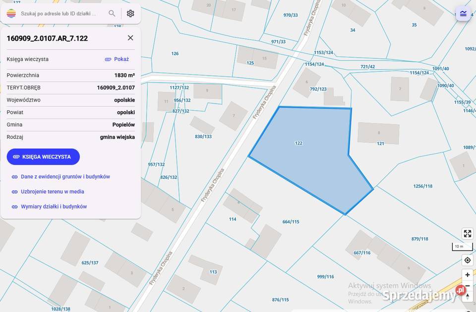 Działka 1830 m2 Popielów woj Opolskie Sprzedaż