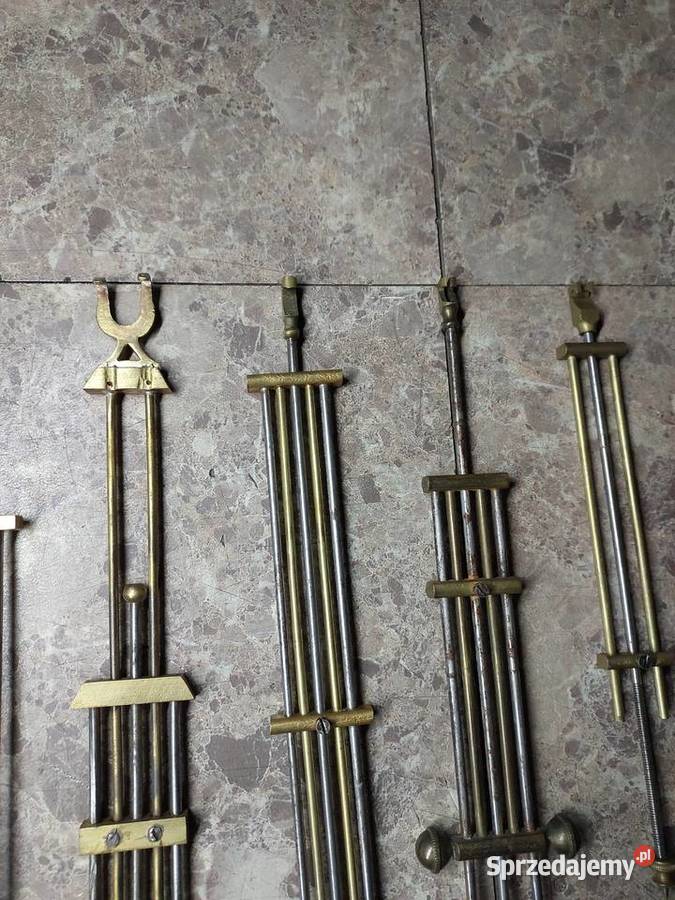 Zestaw 8 ruszta wahadeł starych zegarów Tczew