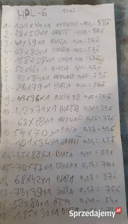 Płyta hpl drewno Pakość sprzedam