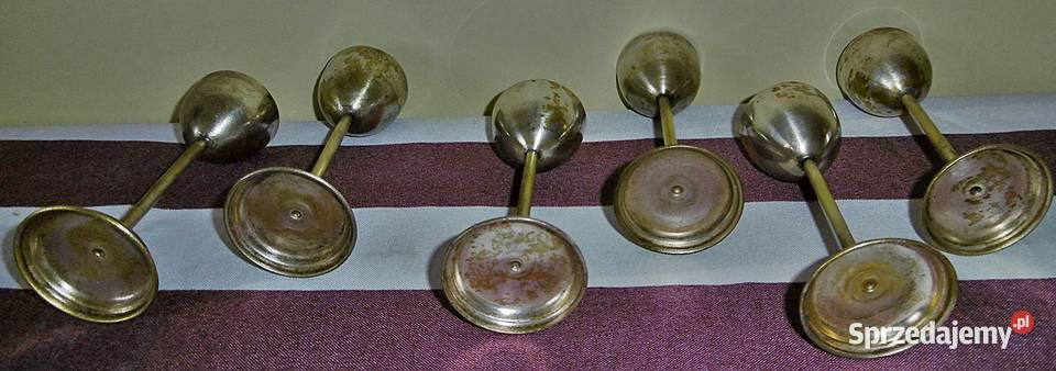 Kieliszki do likieru 6 sztuk platerowane Ostrów Wielkopolski