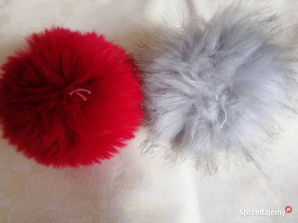 Pompon do czapki eco futro średnica 10Dwa Łódź